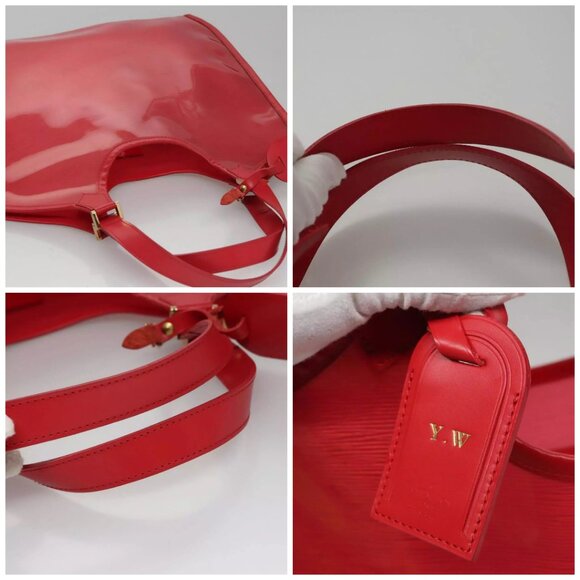 LOUIS VUITTON Epi Plage Via Hand Bag Vinyl Red Grenadine M92152 LV Auth bs20812 - Picture 14 of 15